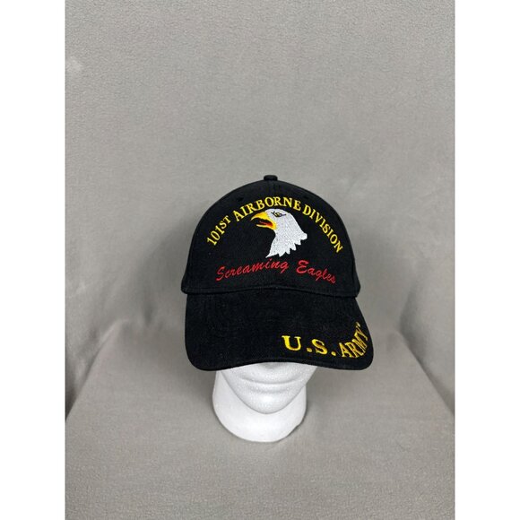 Eagle Emblems Other - 101st Airborne Division Screaming Eagles U.S. Army Cap Black One Size New